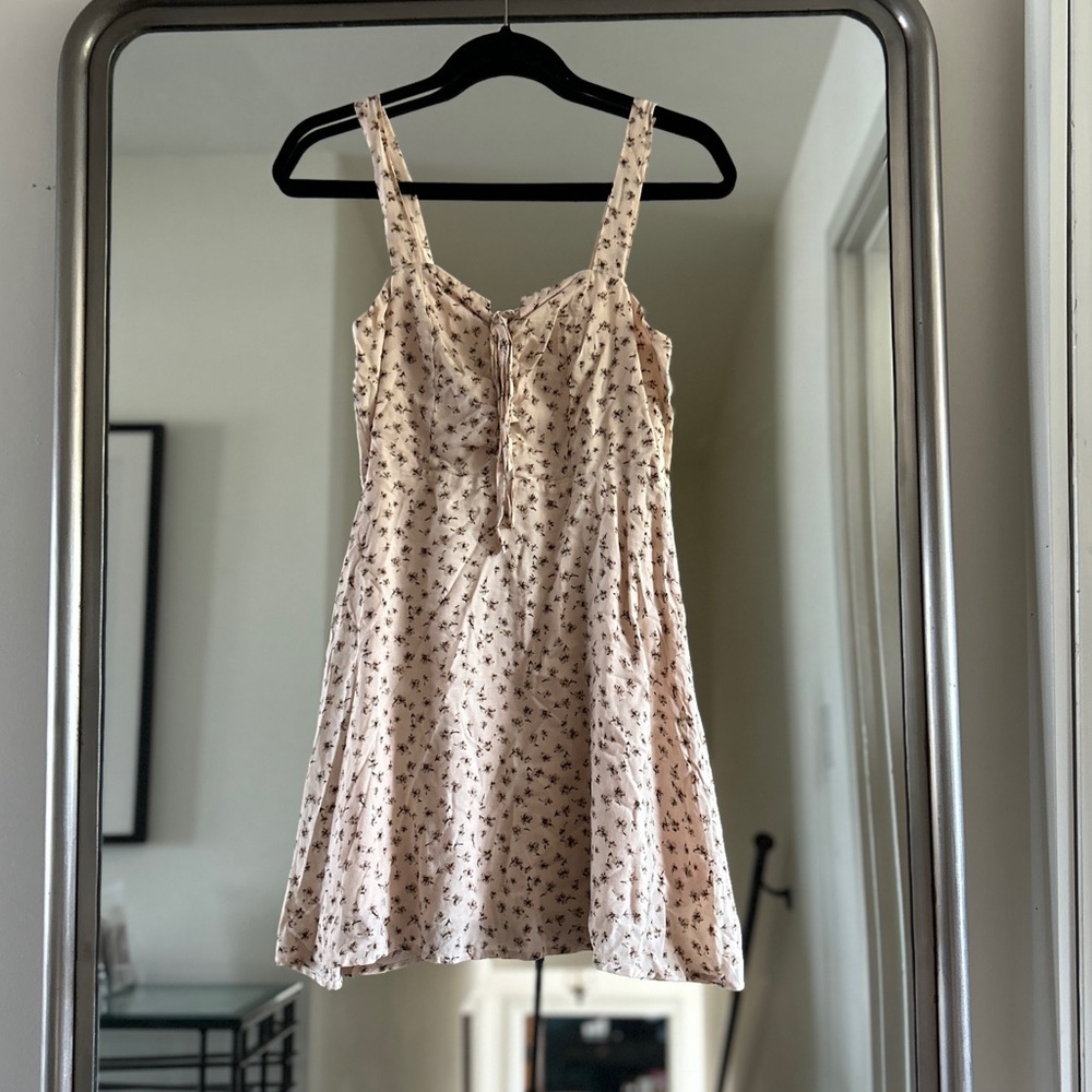 LUNIL PALE PINK FLORAL DRESS MINI